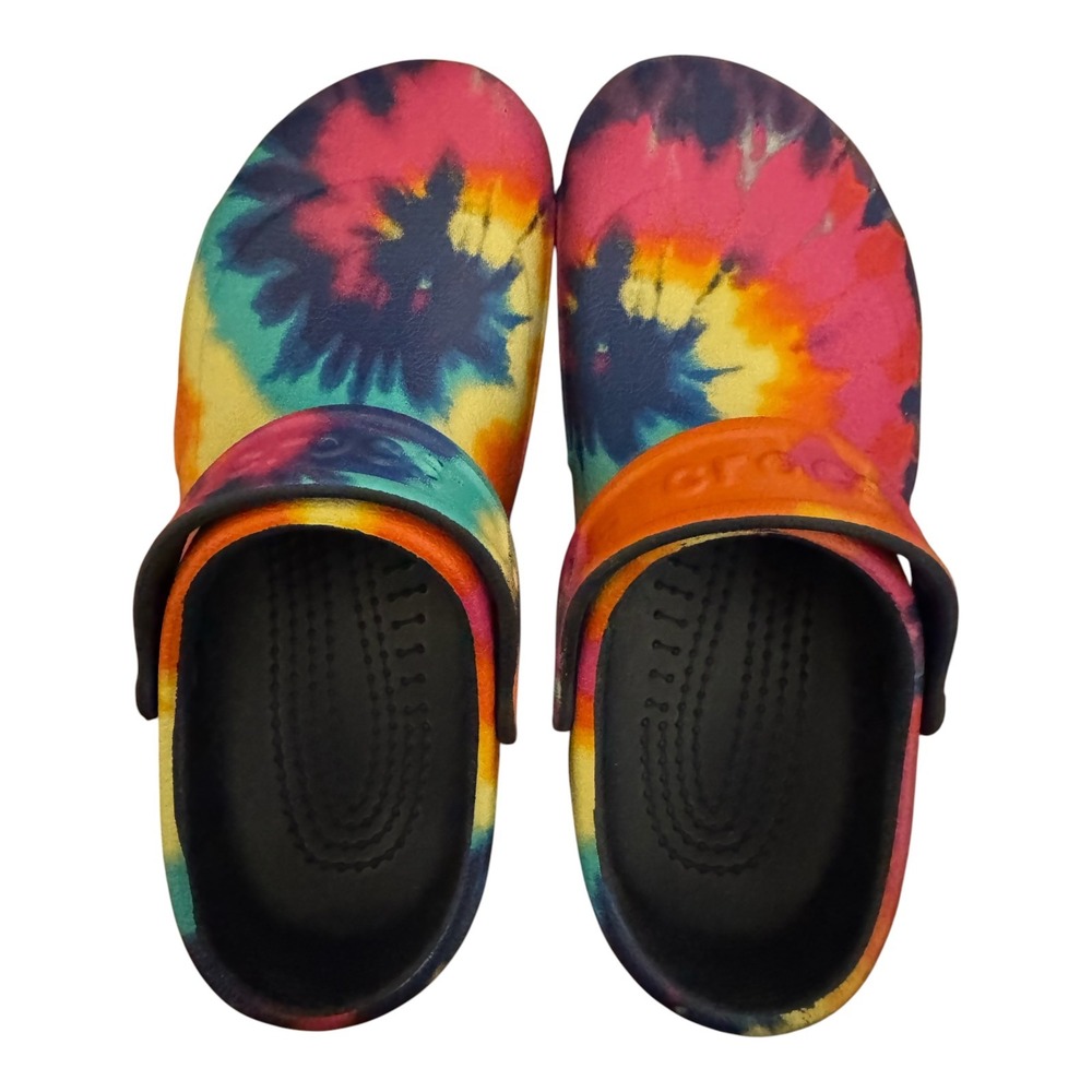 Crocs Bistro Graphic Clog Women's 7 Men's 5 Tie Dye Work Shoes Slingback Comfort